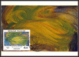 56275 N°2300 Les 4 Coins Du Ciel De Jean Messagier Tableau Painting 1984 France Carte Maximum (card) Fdc édition Pierron - 1980-1989