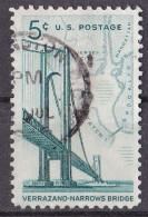 (USA 1964) Varrazano-Narrows-Brücke O/used (A5-19) - Brücken