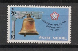 NEPAL - 1976 - N° YT. 312 - US Independance / Cloche - Neuf Luxe ** / MNH / Postfrisch - Népal