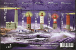 Finland Suomi 2003 Lighthouse Block Issue MNH - Vuurtorens