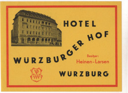 Hotel Wurzburger Hof - Wurzburg - & Hotel, Label - Etiketten Van Hotels