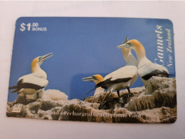 NEW ZEALAND PREPAID  $ 1,00 BONUS / NEW ZEALAND KIWI  CARD / CANNETS/ BIRDS      / Fine Used    **16751** - Nuova Zelanda
