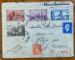 FRANCIA - REGISTERED PAR AVION  FROM PARIS 1/2/46 TO PRAGA CIZINA - Lettres & Documents