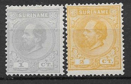 Suriname 1873-88, NVPH 1E, 2E; Kw 5 EUR (SN 3152) - Surinam ... - 1975