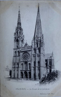 CPA (Eure Et Loir). CHARTRES - La Façade De La Cathédrale - Chartres