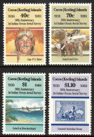 1989 Cocos (Keeling Islands) 50th Anniversary Of First Aerial Survey Of The Indian Ocean Set (** / MNH / UMM) - Airplanes