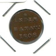 1808 BATAVIA VOC 1/2 DUIT NEERLANDÉS NETHERLANDS INDIES #VOC2078.10.E.A - Indie Olandesi