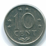 10 CENTS 1974 NIEDERLÄNDISCHE ANTILLEN Nickel Koloniale Münze #S13496.D.A - Antilles Néerlandaises