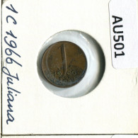 1 CENT 1966 NEERLANDÉS NETHERLANDS Moneda #AU501.E.A - 1948-1980: Juliana