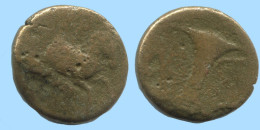 AIOLIS KYME HORSE SKYPHOS Authentic Ancient GREEK Coin 4.6g/16mm #AF989.12.U.A - Greek