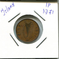 1 PENNY 1971 IRLAND IRELAND Münze #AN638.D.A - Ierland