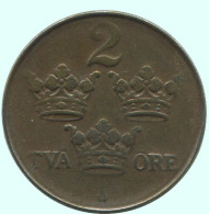 2 ORE 1917 SWEDEN Coin #AC817.2.U.A - Suède
