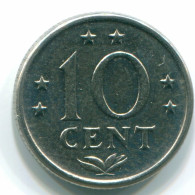 10 CENTS 1974 ANTILLAS NEERLANDESAS Nickel Colonial Moneda #S13535.E.A - Antilles Néerlandaises