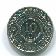 10 CENTS 1991 ANTILLAS NEERLANDESAS Nickel Colonial Moneda #S11350.E.A - Netherlands Antilles