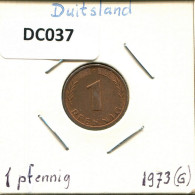 1 PFENNIG 1973 G BRD DEUTSCHLAND Münze GERMANY #DC037.D.A - 1 Pfennig