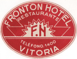 Fronton Hotel - Vitoria - & Hotel, Label - Hotelaufkleber