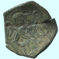 Authentique Original Antique BYZANTIN EMPIRE Trachy Pièce 1.5g/20mm #AG632.4.F.A - Byzantinische Münzen