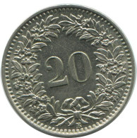 20 RAPPEN 1960 B SWITZERLAND Coin HELVETIA #AD959.2.U.A - Andere & Zonder Classificatie