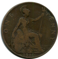 PENNY 1910 UK GBAN BRETAÑA GREAT BRITAIN Moneda #AZ700.E.A - D. 1 Penny