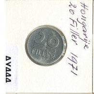 20 FILLER 1971 HUNGARY Coin #AY444.U.A - Hungary