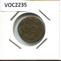 1734 HOLLAND VOC DUIT INDES NÉERLANDAIS NETHERLANDS NEW YORK COLONIAL PENNY #VOC2235.7.F.A - Indes Néerlandaises