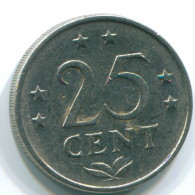 25 CENTS 1971 NETHERLANDS ANTILLES Nickel Colonial Coin #S11568.U.A - Netherlands Antilles