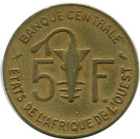 5 FRANCS 1970 WESTERN AFRICAN STATES Münze #AR264.D.A - Otros – Africa
