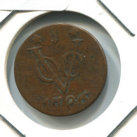 1786 GELDERLAND VOC DUIT NETHERLANDS INDIES Koloniale Münze #VOC2023.10.U.A - Nederlands-Indië