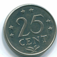 25 CENTS 1970 ANTILLAS NEERLANDESAS Nickel Colonial Moneda #S11471.E.A - Nederlandse Antillen