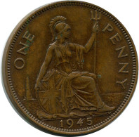 PENNY 1945 UK GRANDE-BRETAGNE GREAT BRITAIN Pièce #BB026.F.A - D. 1 Penny