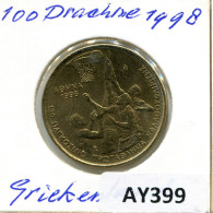 100 DRACHMES 1998 GRECIA GREECE Moneda #AY399.E.A - Grecia