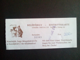 Ticket D'entrée Hongrie / Hungary / Magyarország - Eintrittskarten