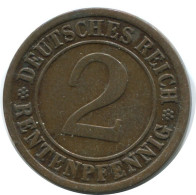 2 RENTENPFENNIG 1924 J ALEMANIA Moneda GERMANY #AE286.E.A - 2 Renten- & 2 Reichspfennig
