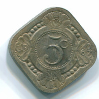 5 CENTS 1967 NETHERLANDS ANTILLES Nickel Colonial Coin #S12480.U.A - Nederlandse Antillen