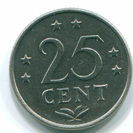 25 CENTS 1970 NETHERLANDS ANTILLES Nickel Colonial Coin #S11430.U.A - Netherlands Antilles