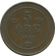 5 ORE 1896 SUECIA SWEDEN Moneda #AC482.2.E.A - Svezia