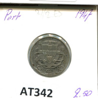 2$50 ESCUDOS 1947 PORTUGAL Münze #AT342.D.A - Portogallo