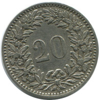 20 RAPPEN 1906 B SUIZA SWITZERLAND Moneda HELVETIA #AD965.2.E.A - Andere & Zonder Classificatie