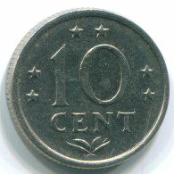 10 CENTS 1971 ANTILLES NÉERLANDAISES Nickel Colonial Pièce #S13455.F.A - Antille Olandesi