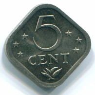 5 CENTS 1980 ANTILLES NÉERLANDAISES Nickel Colonial Pièce #S12315.F.A - Antille Olandesi