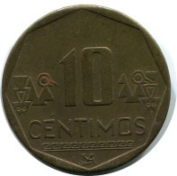 10 CENTIMOS 2002 PERU Münze #AH480.5.D.A - Pérou