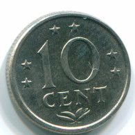 10 CENTS 1978 NETHERLANDS ANTILLES Nickel Colonial Coin #S13565.U.A - Antille Olandesi