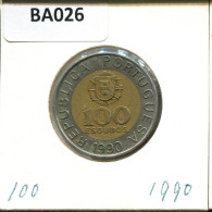100 ESCUDOS 1990 PORTUGAL Coin BIMETALLIC #BA026.U.A - Portogallo