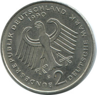 2 DM 1990 F F.J.STRAUS WEST & UNIFIED GERMANY Coin #AG226.3.U.A - 2 Mark