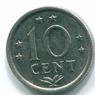 10 CENTS 1971 ANTILLES NÉERLANDAISES Nickel Colonial Pièce #S13475.F.A - Antille Olandesi