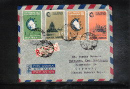 Indonesia 1963 Interesting Airmail Registered Letter - Indonesia