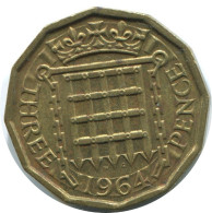 THREEPENCE 1964 UK GBAN BRETAÑA GREAT BRITAIN Moneda #AG937.1.E.A - F. 3 Pence