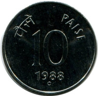 10 PAISE 1988 INDIEN INDIA UNC Münze #M10115.D.A - Inde