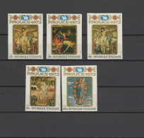 Togo 1972 Paintings Botticelli, Mantegna Etc., Easter Set Of 5 Imperf. MNH -scarce- - Religious