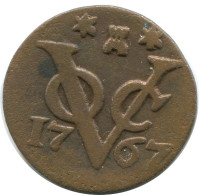 1767 ZEALAND VOC DUIT NETHERLANDS INDIES NEW YORK COLONIAL PENNY #AE729.16.U.A - Indie Olandesi